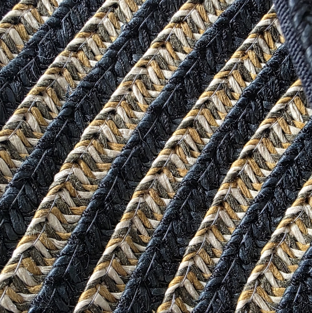 Vintage Black Tan Olive Woven Clutch Crossbody Straw Resort Bag - Picture 2 of 8